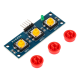 M&oacute;dulo Shield Arduino 3 Bot&otilde;es Touch Vermelho com Hat - Thumb - 1
