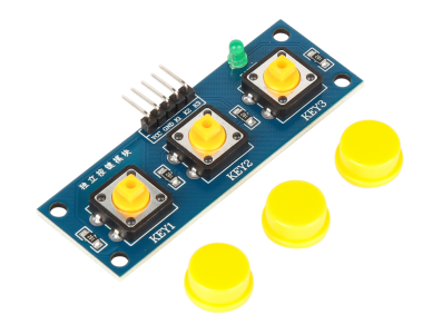 Shield Arduino com 3 Bot&otilde;es Touch e HAT Amarelo - Imagem 1