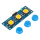 M&oacute;dulo Shield Touch 3 Bot&otilde;es com Hat Azul para Arduino - Thumb - 1