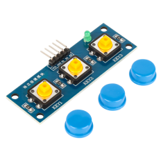 M&oacute;dulo Shield Touch 3 Bot&otilde;es com Hat Azul para Arduino