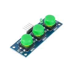 Shield para Arduino com 3 bot&otilde;es touch HAT verde