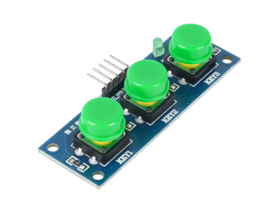 Shield para Arduino com 3 bot&otilde;es touch HAT verde - Imagem 1