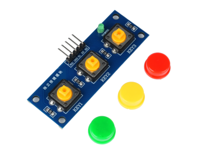 M&oacute;dulo com 3 bot&otilde;es touch e Hat Multi para Shield Arduino - Imagem 1