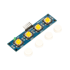 Shield Arduino com 4 bot&otilde;es touch e HAT branco