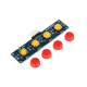 Shield para Arduino, m&oacute;dulo touch de 4 bot&otilde;es com HAT vermelho - Thumb - 1