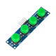 Shield Arduino AH com 4 bot&otilde;es touch em formato HAT, verde - Thumb - 1