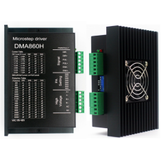 Driver de motor de passo DMA860H Microstep AC/DC 24-80V 2 fases para Nema 34/42 M&aacute;x. 7,2A Shield Arduino