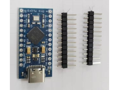Placa Pro Micro ATmega32U4 5V/16MHz Mini MCU Leonardo sem pinos soldados - Imagem 1