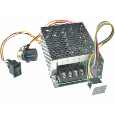 Shield Arduino Controlador de Velocidade PWM para Motor DC 300W 12V/24V/36V 40A com Reverso, Knob Ajust&aacute;vel, Interruptor e Displ