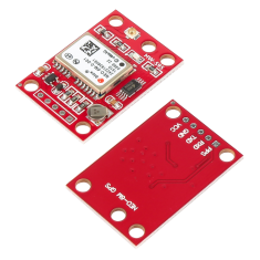 M&oacute;dulo GPS GY-NEO6MV2, vers&atilde;o Flight Control Only, placa vermelha, Shield Arduino