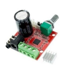 Amplificador Est&eacute;reo Classe D Puro 2x10W 12V PAM8610 TDA2030 Shield Arduino Vermelho