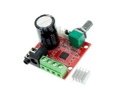Amplificador Est&eacute;reo Classe D Puro 2x10W 12V PAM8610 TDA2030 Shield Arduino Vermelho - Imagem 1