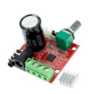 Amplificador Est&eacute;reo Classe D Puro 2x10W 12V PAM8610 TDA2030 Shield Arduino Vermelho