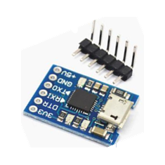 M&oacute;dulo conversor serial CP2102 Micro USB para UART TTL 6 pinos, substitui FT232