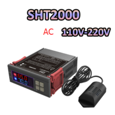 SHT2000 Controlador Digital de Temperatura e Umidade AC110V-220V Termostato Higr&oacute;stato Higr&ocirc;metro