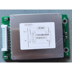 Placa BMS de prote&ccedil;&atilde;o e balanceamento 13S 48V 60A para bateria de &iacute;ons de l&iacute;tio 18650 com cabo