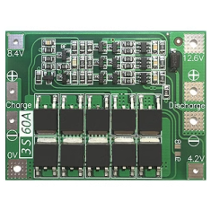 Placa Shield de prote&ccedil;&atilde;o para bateria de l&iacute;tio 3S 11,1V/12,6V 60A para 18650