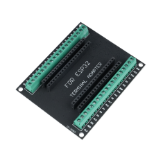 Placa breakout preta para ESP32 38 pinos no formato Shield Arduino