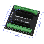 Adaptador de terminal de 30 pinos para ESP32, preto (Shield Arduino)