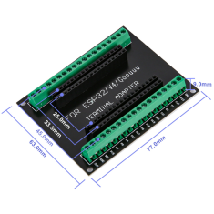 Shield Arduino Goouuu preto para ESP32 V4, adaptador de terminais 38 pinos