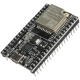 Placa base preta ESP32-DEVKITC com ESP32-WROOM-32U e CP2102 - Thumb - 6