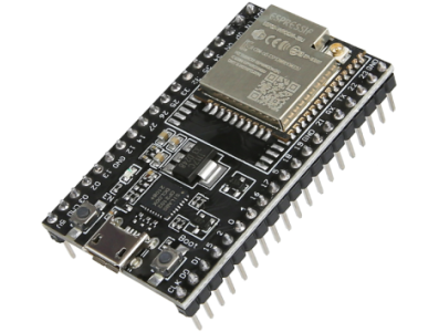 Placa base preta ESP32-DEVKITC com ESP32-WROOM-32U e CP2102 - Imagem 6