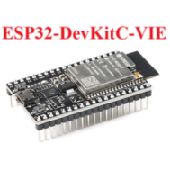 Placa base de desenvolvimento ESP32 DEVKITC preta para m&oacute;dulo ESP32 WROVER IE 8MB Flash e 8MB PSRAM