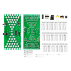 Shield Arduino Kit DIY Ampulheta Eletr&ocirc;nica 5V, divertida e precisa com 57 LEDs vermelhos em placa PCB dupla camada