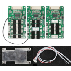 Placa de prote&ccedil;&atilde;o para bateria de l&iacute;tio 7S 24V 25A, balanceamento e controle de temperatura, 10 MOS e cabo