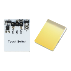 M&oacute;dulo de bot&otilde;es touch capacitivos S&eacute;rie HTTM Amarelo 2,7 V a 6 V, Arduino Shield (AH)