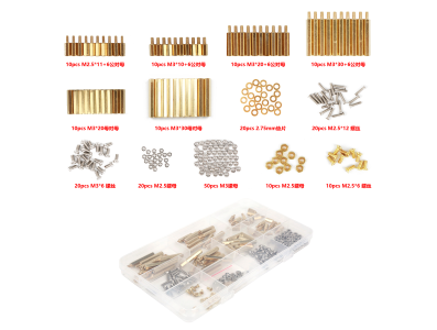 Kit com 210 pe&ccedil;as de parafusos, fixadores e espa&ccedil;adores - Imagem 7