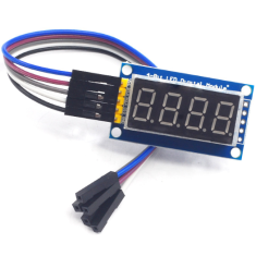 Shield Arduino M&oacute;dulo Display Tubo Digital LED 4 bits 0,4" com driver 74HC595 e pinos