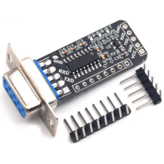 Shield conversor RS232 para TTL - Adaptador de porta serial e m&oacute;dulo de comunica&ccedil;&atilde;o para Arduino