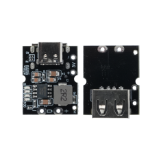 Shield Arduino conversor boost step-up 5V 2A com USB Tipo-C soldado e placa de prote&ccedil;&atilde;o e carregamento para bateria de l&iacute;tio