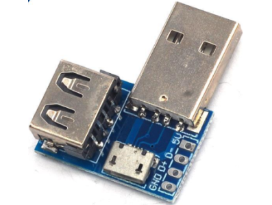 Placa adaptadora USB macho-f&ecirc;mea Micro-USB 4 pinos 2,54 mm para Shield Arduino - Imagem 1