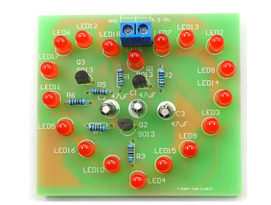 Shield para Arduino Kit Cora&ccedil;&atilde;o 18 LEDs Vermelhos com Pisca Circulante - Imagem 1