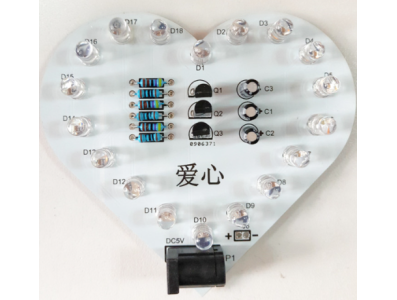 Kit Shield Arduino DIY LED colorido em formato de cora&ccedil;&atilde;o 5V USB com controle de ilumina&ccedil;&atilde;o - Imagem 1