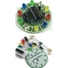 Kit DIY CD4017 LED girat&oacute;rio colorido com controle por voz para Shield Arduino