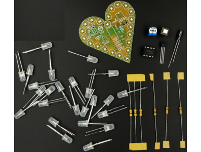 Kit DIY Shield Arduino L&acirc;mpada Respirat&oacute;ria em Formato de Cora&ccedil;&atilde;o Vermelho - Imagem 1