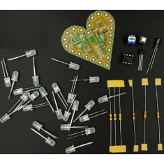 Kit eletr&ocirc;nico DIY branco l&acirc;mpada em formato de cora&ccedil;&atilde;o com efeito breathing para Shield Arduino