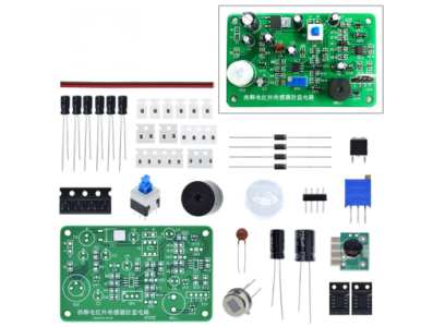 Kit eletr&ocirc;nico sensor piroel&eacute;trico infravermelho (IR) para detec&ccedil;&atilde;o de corpo humano, Shield Arduino - Imagem 1