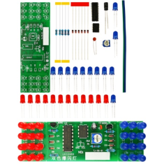 Shield Arduino Kit DIY Placa de Luzes Piscantes Bicolor NE555+CD4017 Vermelho e Azul