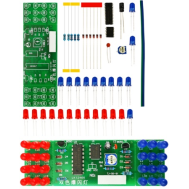 Shield Arduino Kit DIY Placa de Luzes Piscantes Bicolor NE555+CD4017 Vermelho e Azul