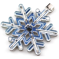 Kit DIY Lumin&aacute;ria Floco de Neve Azul, Shield Arduino