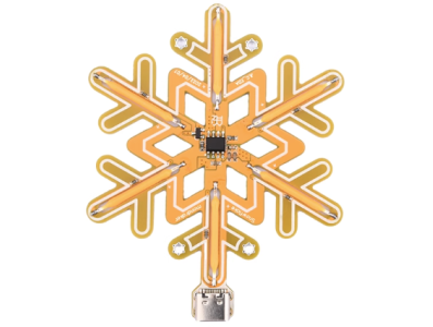 Kit DIY Shield Arduino L&acirc;mpada Floco de Neve Laranja - Imagem 1