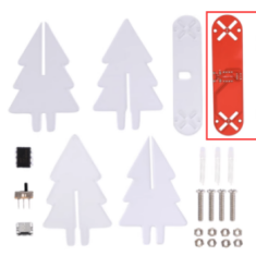 Shield Arduino com LEDs FullColors e &aacute;rvores de acr&iacute;lico transparente, Kit DIY