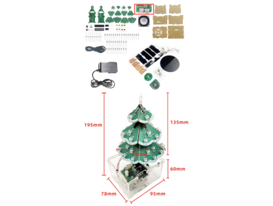 Shield Arduino Kit DIY Plug EU, &Aacute;rvores de Natal Rotativas Coloridas com M&uacute;sica e Bluetooth - Imagem 1