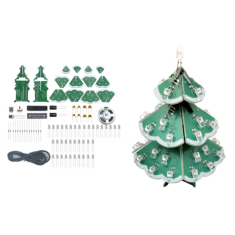 Shield para Arduino, Kit DIY &Aacute;rvore de Natal Girat&oacute;ria Colorida com M&uacute;sica