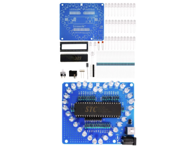 Shield para Arduino, placa PCB azul em formato de cora&ccedil;&atilde;o com efeito de &aacute;gua corrente colorida, kit DIY - Imagem 1