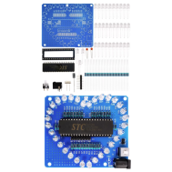 Shield para Arduino, placa PCB azul em formato de cora&ccedil;&atilde;o com efeito de &aacute;gua corrente colorida, kit DIY